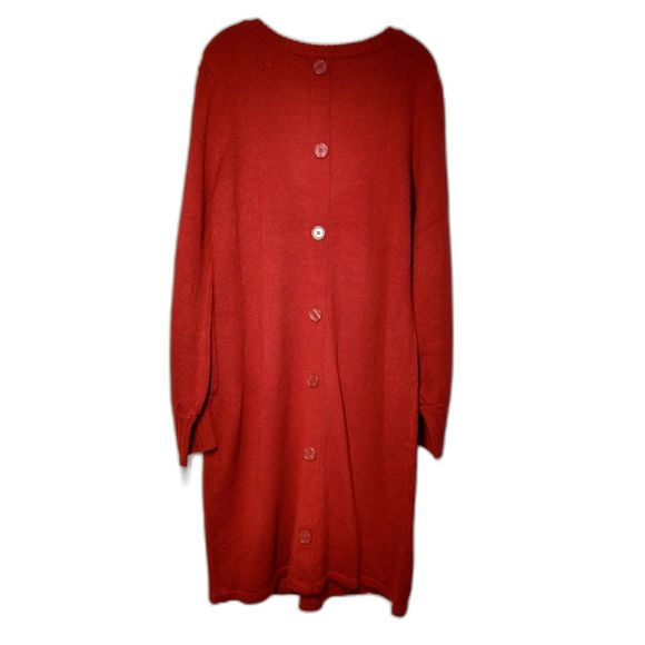 NWT Essential Button Back Red Sweater Dress Size XXL - Picture 4 of 10